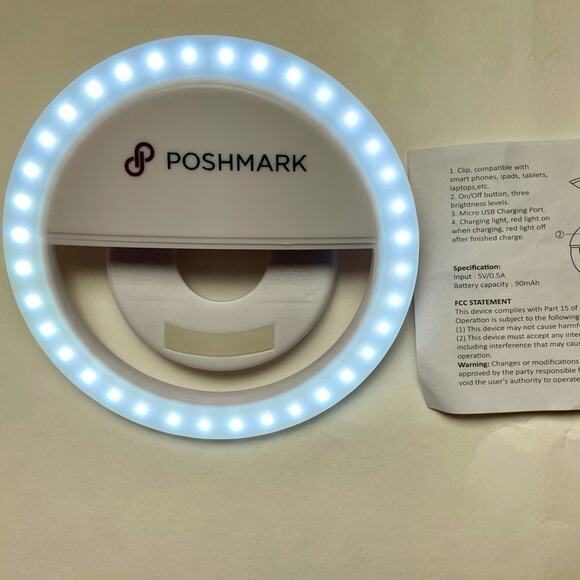 Poshmark Swag Online Meeting Adjustable Vanity Light w/Clip Micro USB Charger - Picture 5 of 14